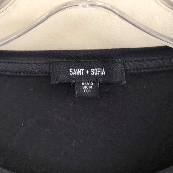 SAINT + SOFIA ‘Turn Up’ Tee in Black Rock N Roll - Picture 5 of 11